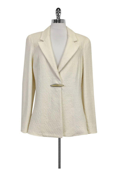 Current Boutique-Armani Collezioni - Cream Textured Jacket Sz 14
