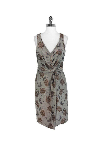 Current Boutique-Armani Collezioni - Floral Print V neck Dress Sz 6