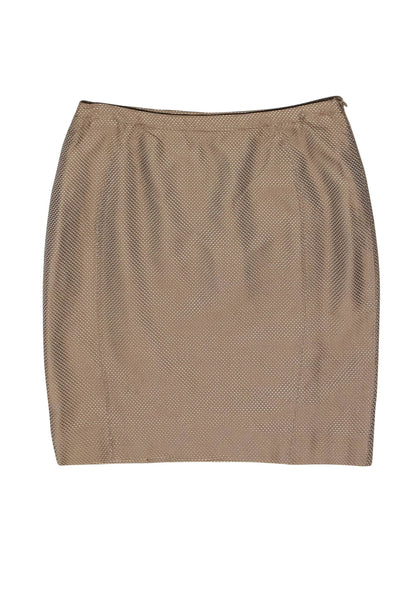 Current Boutique-Armani Collezioni - Gold Textured Pencil Skirt Sz 10