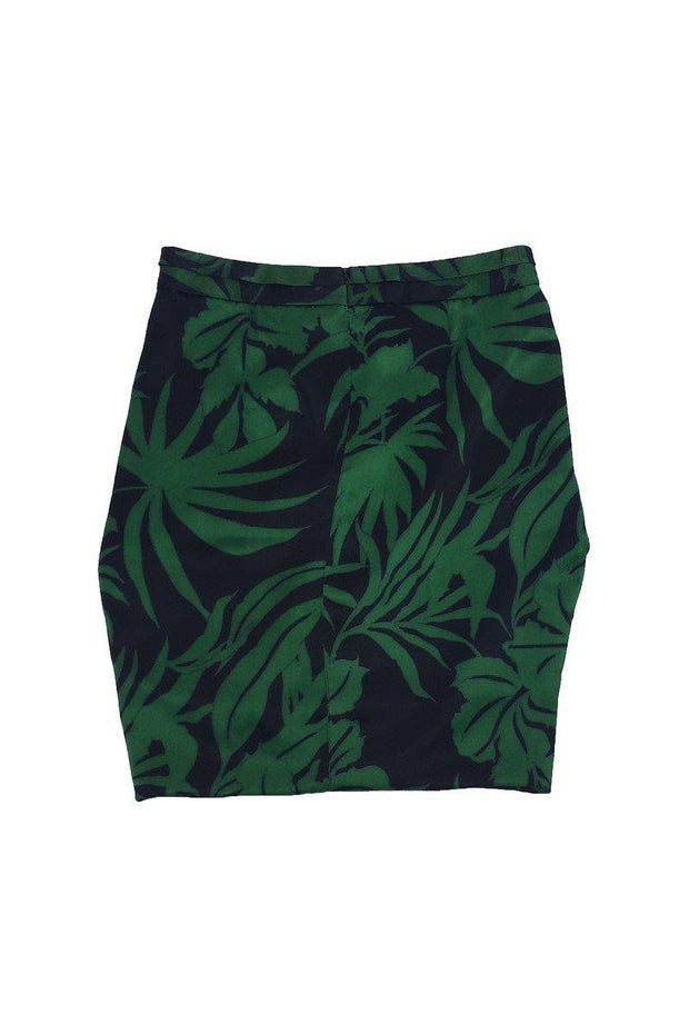 Current Boutique-Armani Collezioni - Green Palm Printed Silk Skirt Sz 12