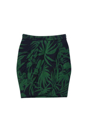 Current Boutique-Armani Collezioni - Green Palm Printed Silk Skirt Sz 12