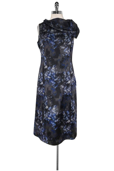 Current Boutique-Armani Collezioni - Grey & Blue Speckled Dress Sz 8