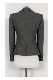 Current Boutique-Armani Collezioni - Grey, Brown & Black Woven Blazer Sz 2