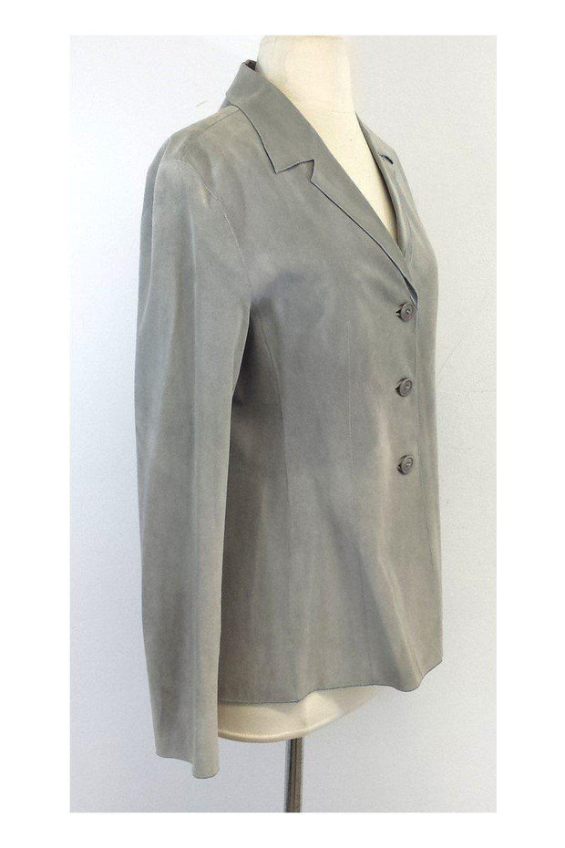 Current Boutique-Armani Collezioni - Grey Suede Jacket Sz 4