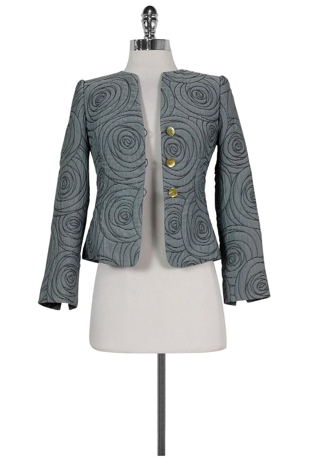 Current Boutique-Armani Collezioni - Grey Textured Jacket Sz 2