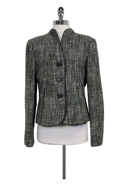 Current Boutique-Armani Collezioni - Grey Tweed Jacket Sz 12