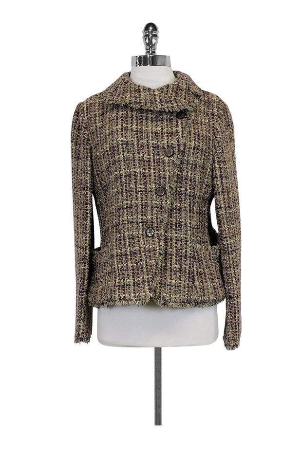 Current Boutique-Armani Collezioni - Multicolor Tweed Jacket Sz 12
