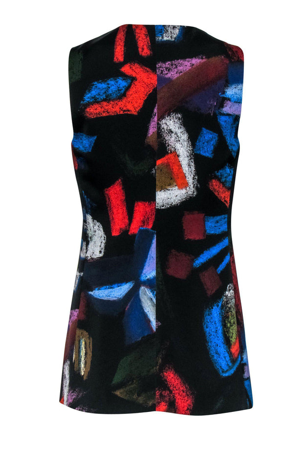 Current Boutique-Armani Collezioni - Multicolored Printed Vest w/ Toggle Buttons Sz 0