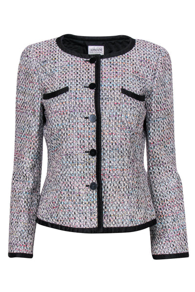 Current Boutique-Armani Collezioni - Multicolored Tweed Jacket Sz 8