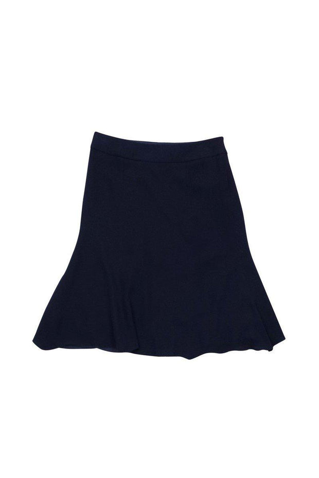 Current Boutique-Armani Collezioni - Navy Chiffon Skirt Sz 2