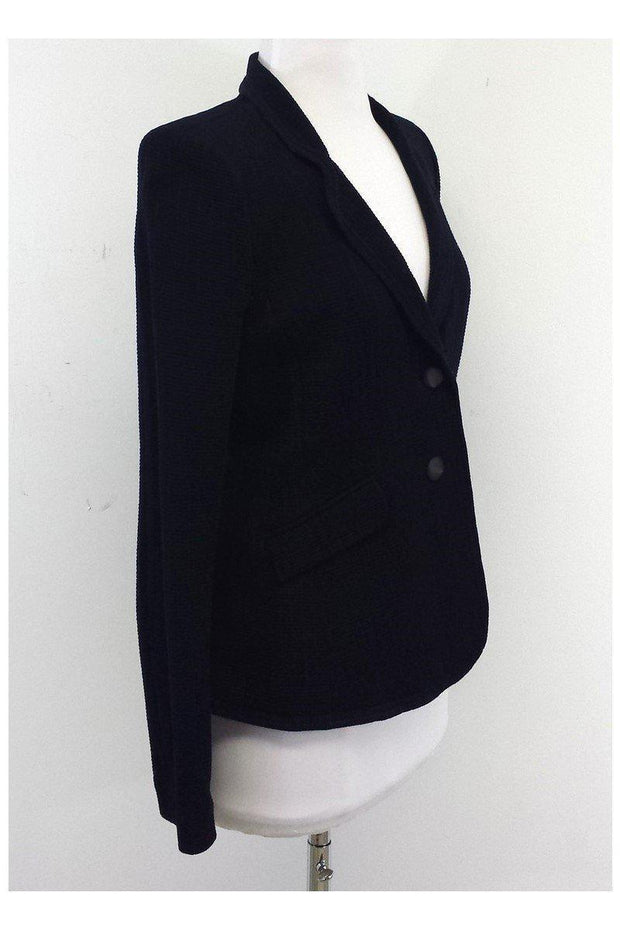 Current Boutique-Armani Collezioni - Navy & Purple Striped Suit Jacket Sz 8