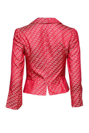 Current Boutique-Armani Collezioni - Pink & Gold Printed Blazer Sz 2