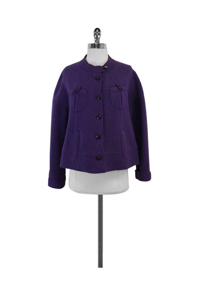 Current Boutique-Armani Collezioni - Purple Wool Jacket Sz 6