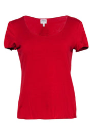 Current Boutique-Armani Collezioni - Red Short Sleeve Tee Sz 10