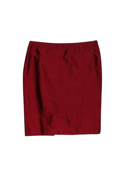 Current Boutique-Armani Collezioni - Silk Red Skirt Sz 12