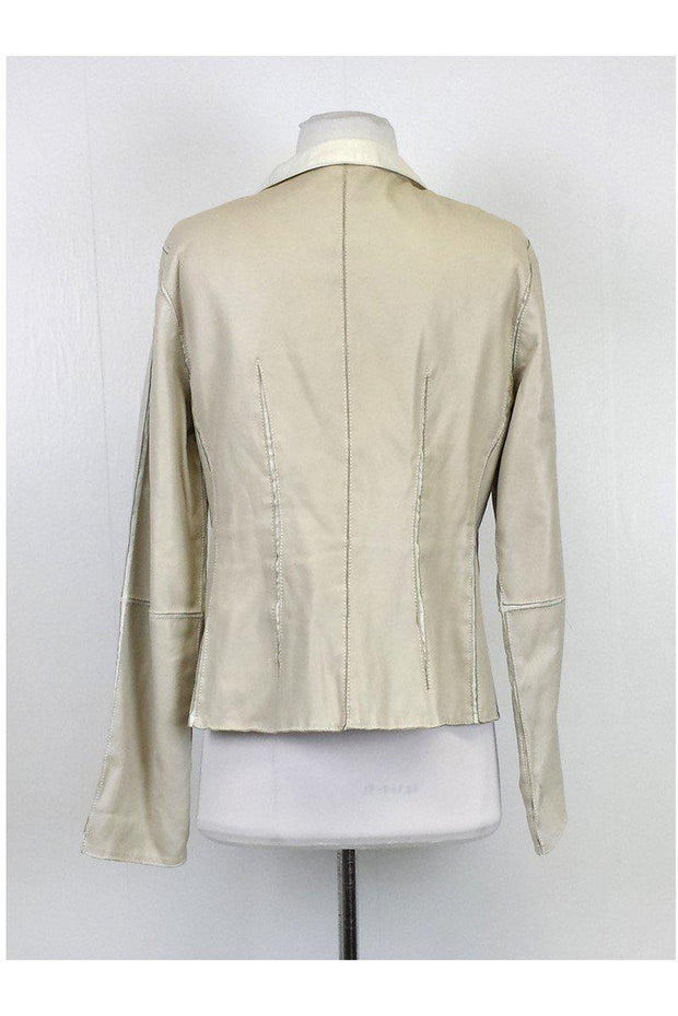 Current Boutique-Armani Collezioni - Tan Leather Jacket Sz 10