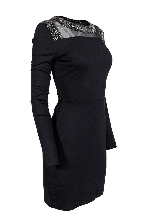 Current Boutique-Armani Exchange - Black Beaded Sheath Dress Sz M