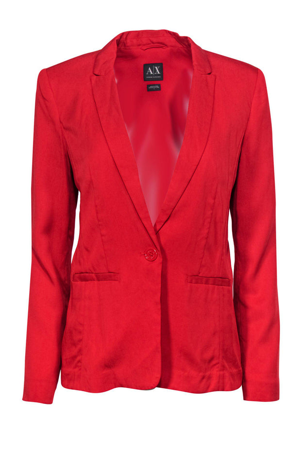 Current Boutique-Armani Exchange - Red Single Button Blazer Sz 4