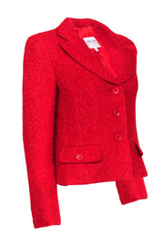 Current Boutique-Armani - Red Fuzzy Blazer Sz 10