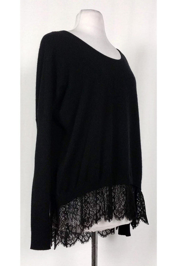 Current Boutique-Autumn Cashmere - Black Cashmere Sweater Sz S