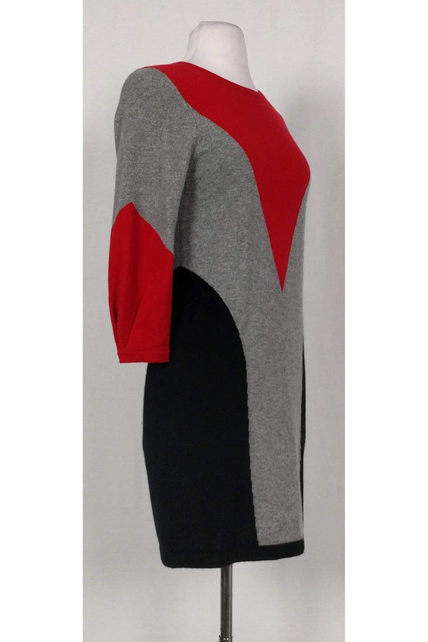 Current Boutique-Autumn Cashmere - Red, Grey & Black Dress Sz XS