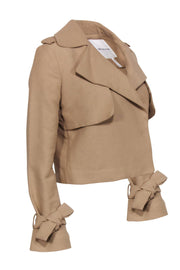 Current Boutique-Avec Les Filles - Khaki Wide Collar Cropped Jacket Sz XS