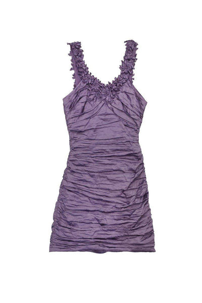 Current Boutique-BCBG - Lilac Gathered Sleeveless Dress Sz 2