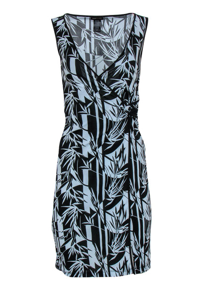 Current Boutique-BCBG Max Azria - Black & Blue Bamboo Printed Tank Dress Sz XS