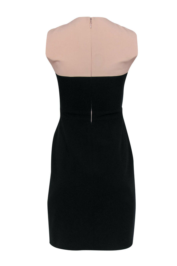 Current Boutique-BCBG Max Azria - Black & Blush Colorblocked Sleeveless Sheath Dress Sz 2