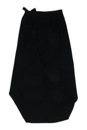 Current Boutique-BCBG Max Azria - Black Faux Wrap High-Low Midi Skirt Sz XXS