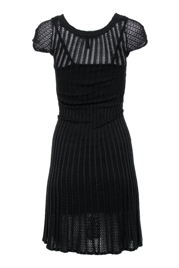 Current Boutique-BCBG Max Azria - Black Flared Hem Knit Dress Sz XXS