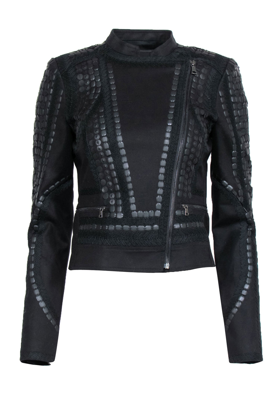 BCBGMAXAZRIA Ginger Snap Suede Leather Crop Moto online Jacket