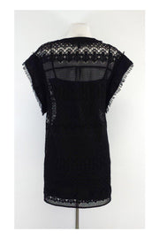 Current Boutique-BCBG Max Azria - Black Lace & Fringe Shift Dress Sz XXS