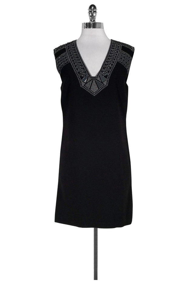 Current Boutique-BCBG Max Azria - Black Mirrored Shoulders Dress Sz S