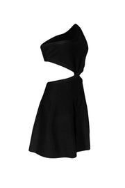 Current Boutique-BCBG Max Azria - Black One Shoulder Cut Out Dress Sz L