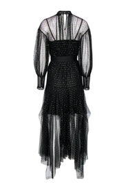 Current Boutique-BCBG Max Azria - Black Polka Dot Tulle Maxi Dress Sz XXS
