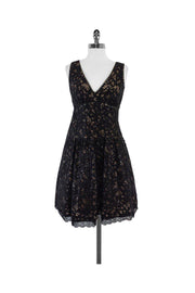 Current Boutique-BCBG Max Azria - Black Sequin & Embroidered Dress Sz 6