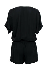 Current Boutique-BCBG Max Azria - Black Short Sleeve Romper Sz M