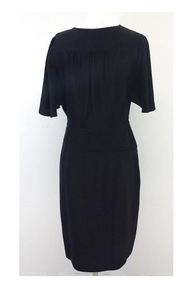 Current Boutique-BCBG Max Azria - Black Short Sleeve Wrap Dress Sz M