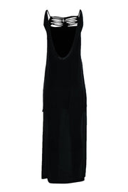 Current Boutique-BCBG Max Azria - Black Silk High-Low Dress w/ Cutout & Scoop Back Sz XXS