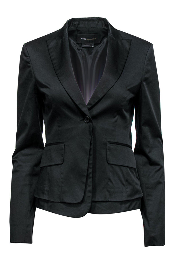 Current Boutique-BCBG Max Azria - Black Single Button Blazer Sz XS
