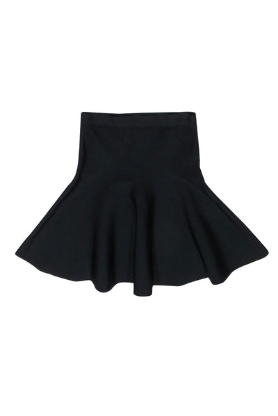 Current Boutique-BCBG Max Azria - Black Skater-Style Bandage Skirt Sz M
