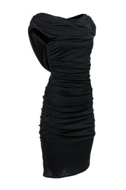 Current Boutique-BCBG Max Azria - Black Sleeveless Draped Dress Sz S