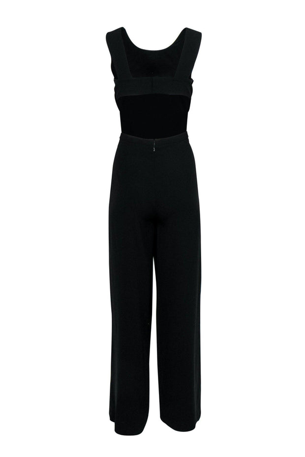 Current Boutique-BCBG Max Azria - Black Sleeveless Wide Leg Open Back Jumpsuit Sz 6