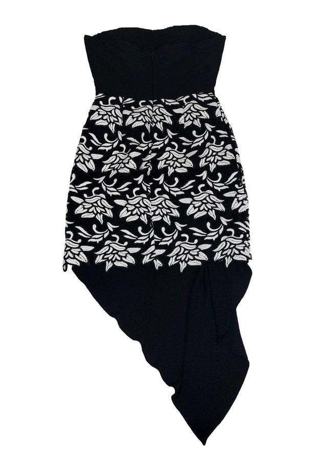 Current Boutique-BCBG Max Azria - Black Strapless Lace Dress Sz 2