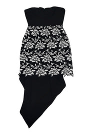 Current Boutique-BCBG Max Azria - Black Strapless Lace Dress Sz 2