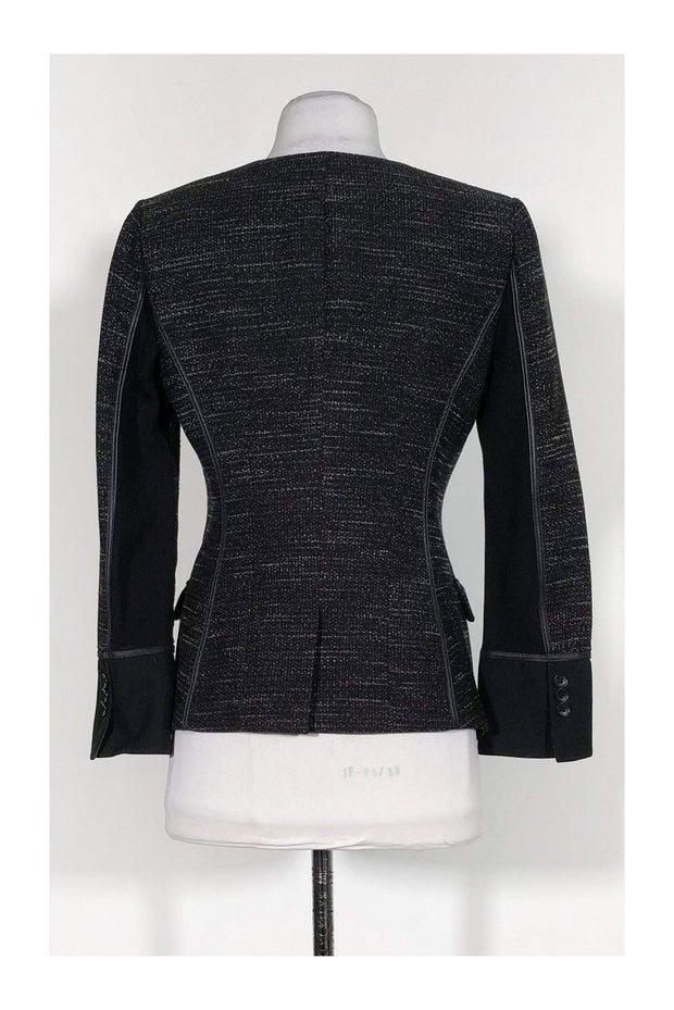 Current Boutique-BCBG Max Azria - Black Tweed & Knit Blazer Sz XS