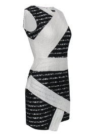 Current Boutique-BCBG Max Azria - Black & White Lace Sheath Dress Sz 2