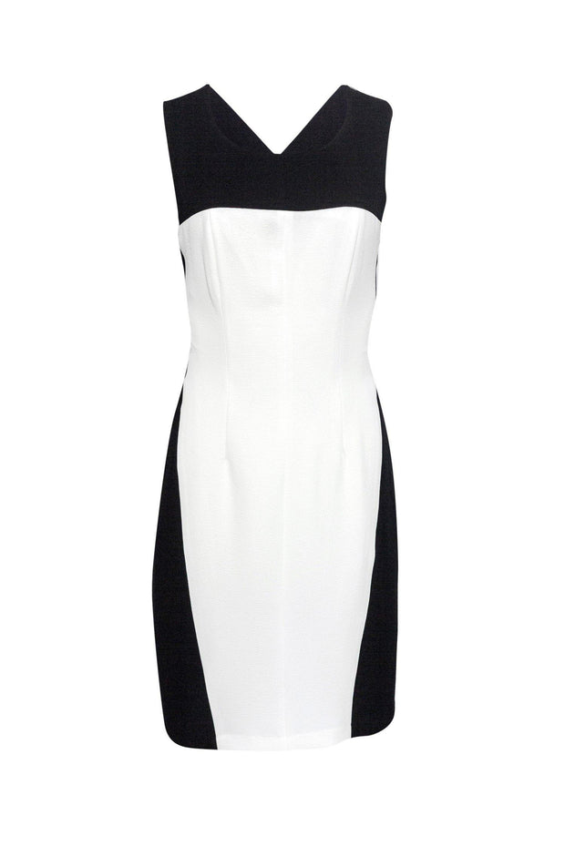 Current Boutique-BCBG Max Azria - Black & White Lia Crisscross Dress Sz 8