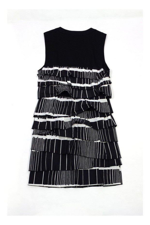 Current Boutique-BCBG Max Azria - Black & White Tiered Shift Dress Sz XS